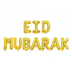 Eid Mubarak Letters Gold
