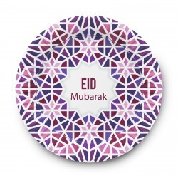 Plates Eid Mubarak mosaic (6pk)